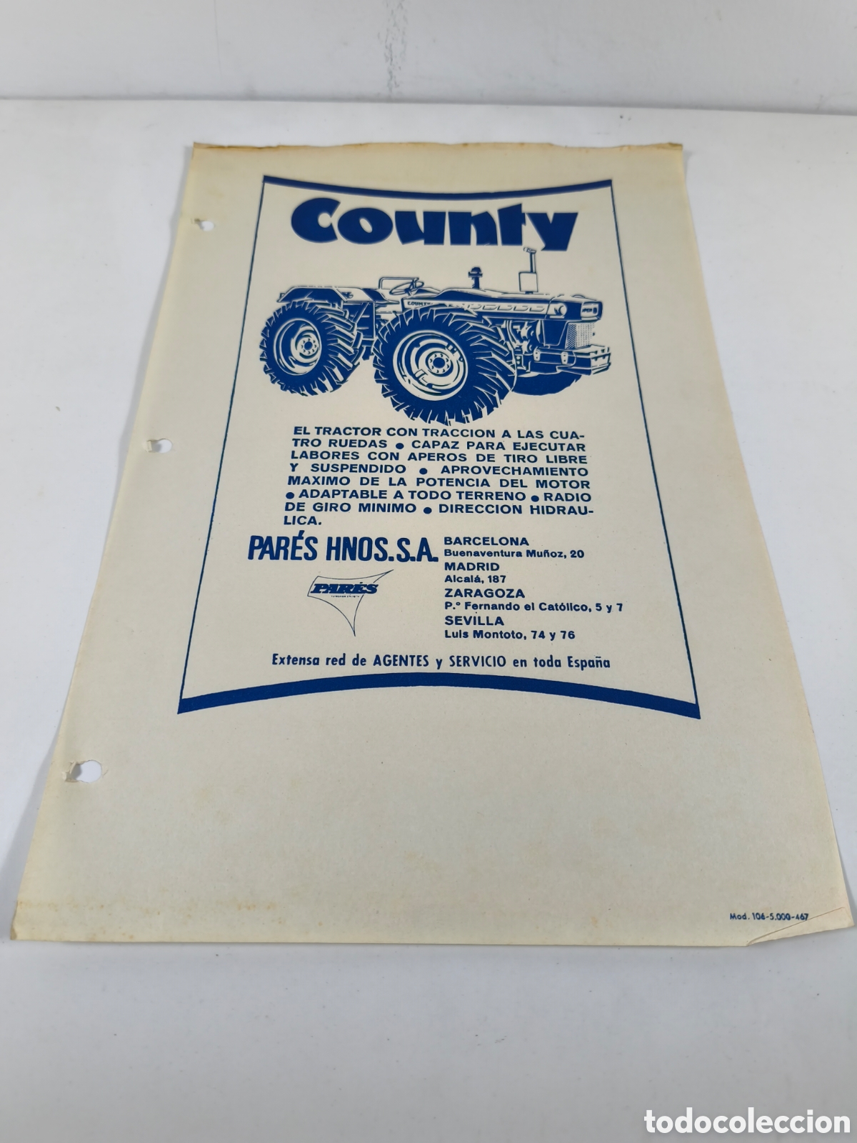Automobili e Motociclette: Folleto tractor County 1967