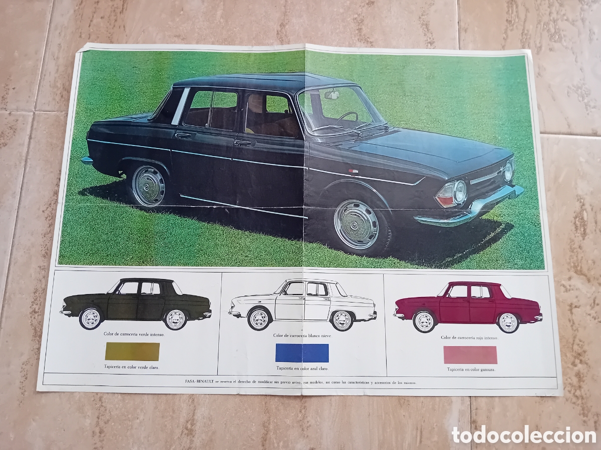 Automobili e Motociclette: Antiguo poster Coche FASA RENAULT