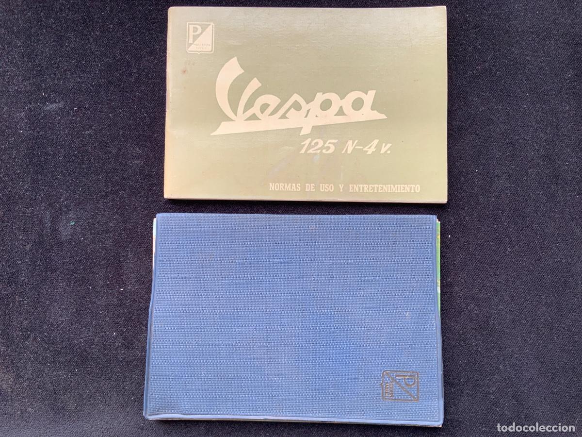 Coches y Motocicletas: Manual de uso y entretenimiento Vespa 125 n-4v + gu&iacute;a de viaje moto vespa de regalo. Sept 1961.