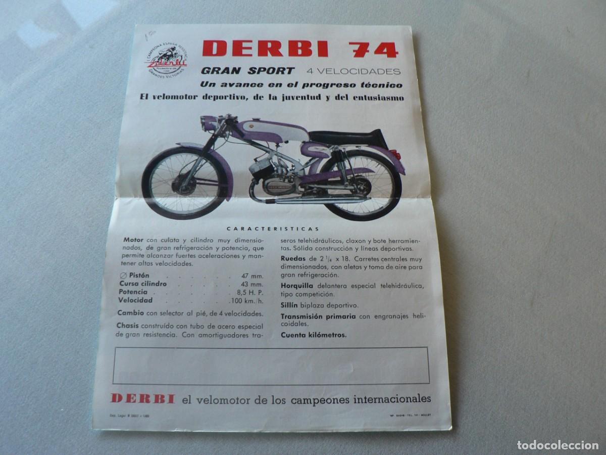 Coches y Motocicletas: CATALOGO DE DERBI 74