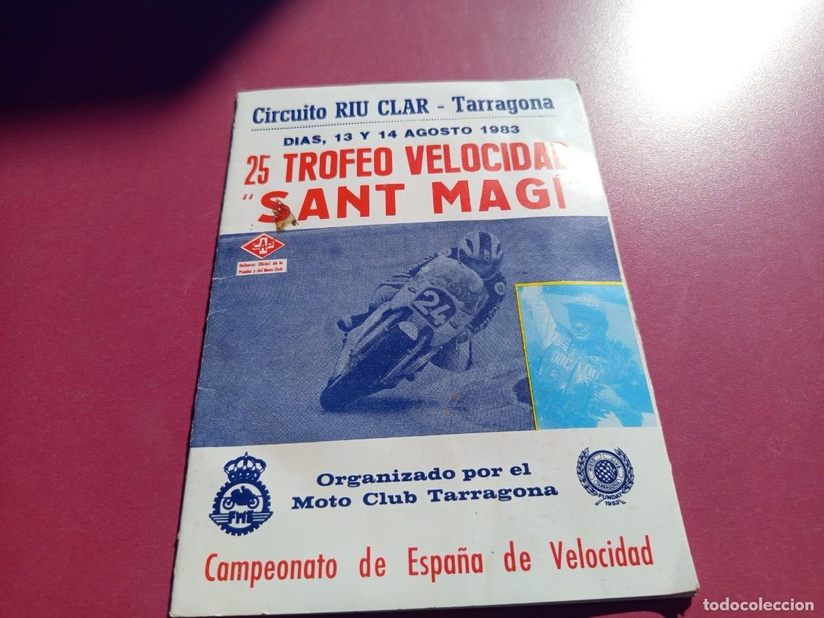 Coches y Motocicletas: Antiguo programa 25 Trofeo Velocidad Sant Magi. Circuito Riu Clar. A&ntilde;o 1983. Moto club