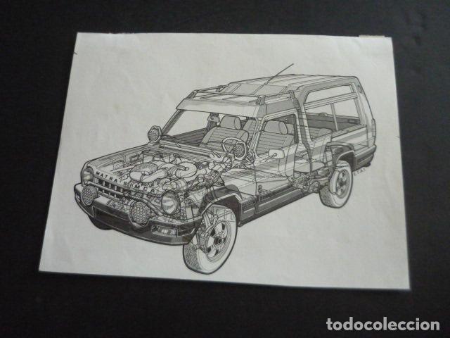 Coches y Motocicletas: AUTOMOVIL MATRA SIMCA RANCHO FICHA TECNICA 16 X 21 CM