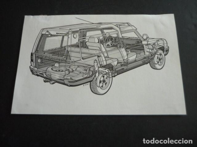 Automobili e Motociclette: AUTOMOVIL MATRA SIMCA RANCHO FICHA TECNICA 16 X 21 CM