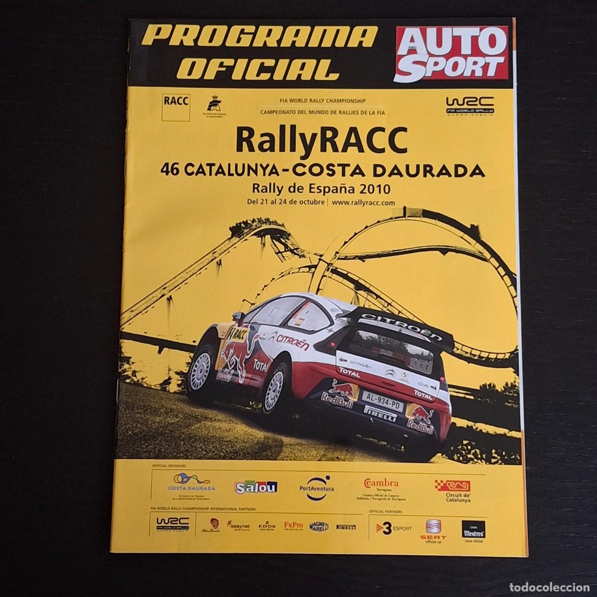Coches y Motocicletas: 46 RALLY RACC CATALUNYA COSTA DAURADA 2010 - RALLYE DE ESPA&Ntilde;A - PROGRAMA OFICIAL