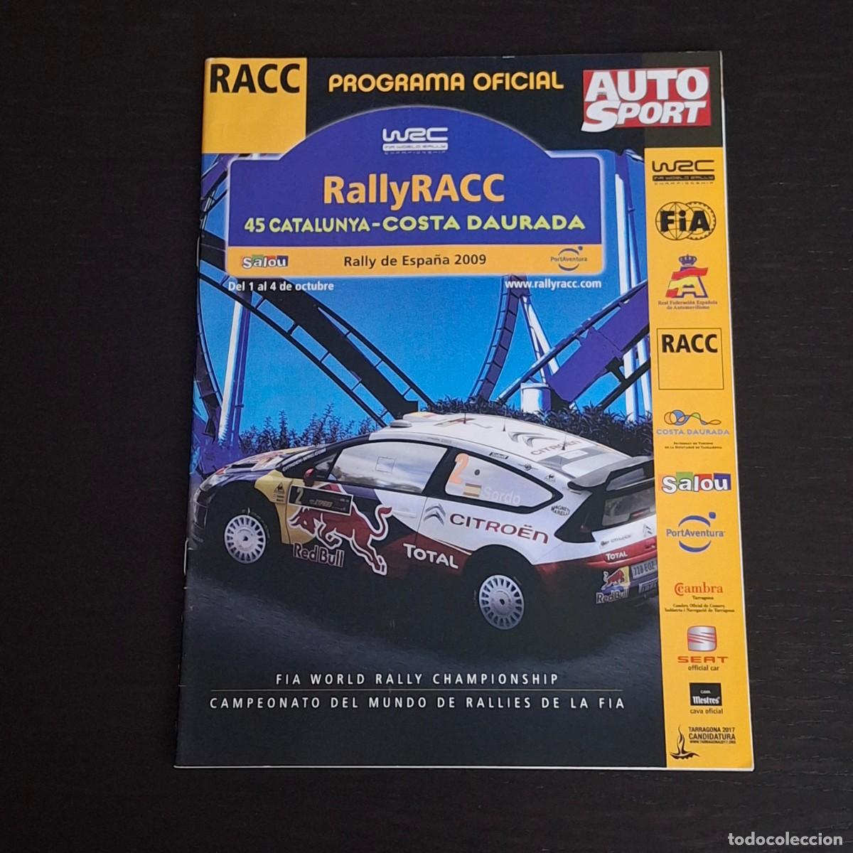 Coches y Motocicletas: 45 RALLY RACC CATALUNYA COSTA DAURADA 2009 - RALLYE DE ESPA&Ntilde;A - PROGRAMA OFICIAL