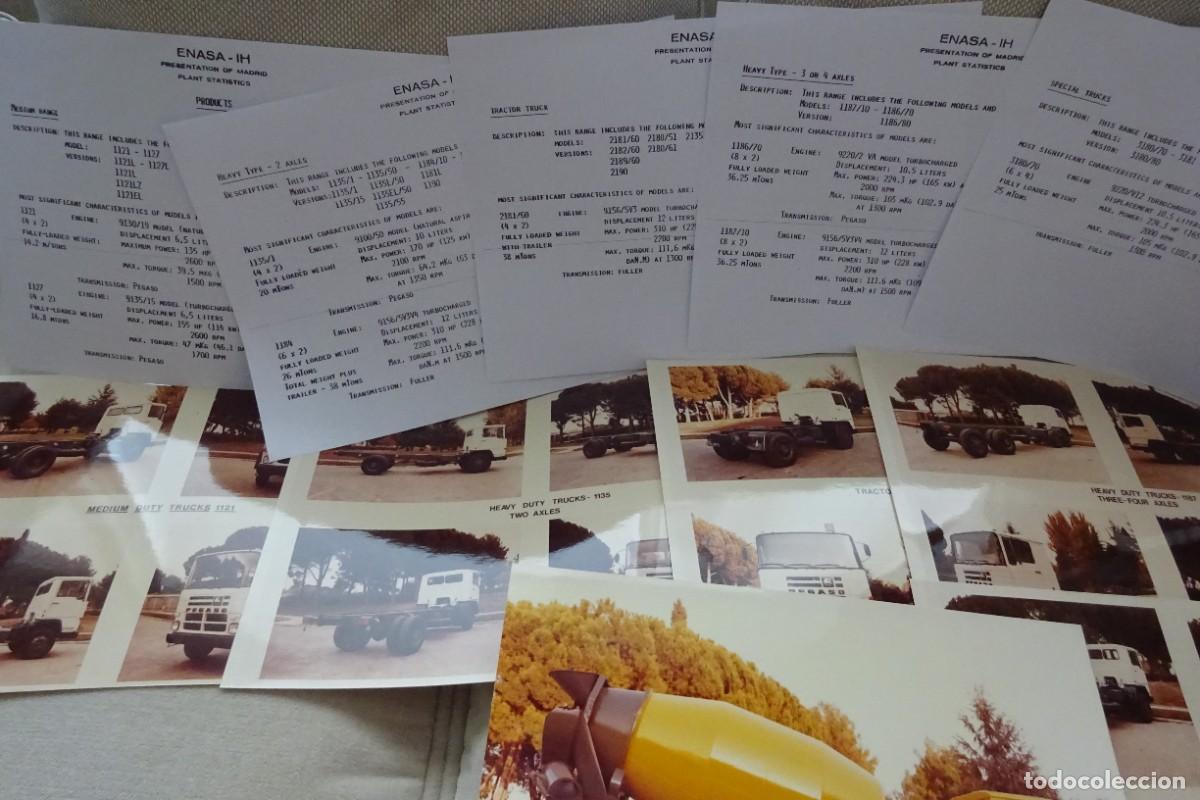 Coches y Motocicletas: FOTOS Y TEXTOS GAMA CAMIONES PEGASO ACUERDO ENASA Y EMPRESA AMERICANA INTERNATIONAL HARVESTER 1980