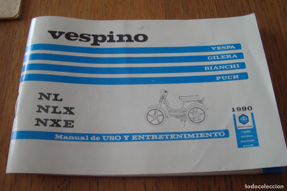 Coches y Motocicletas: MANUAL USO ENTRETENIMIENTO MOTO VESPINO MOTO VESPA GILERA BIANCHI PUCH 1990.
