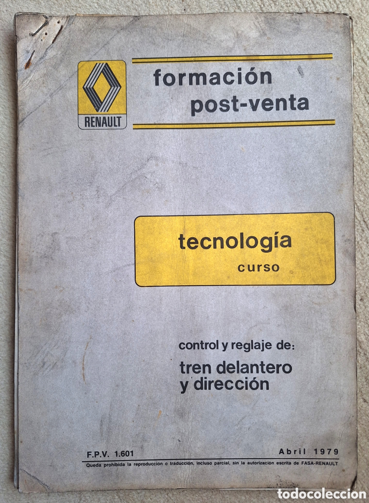 Coches y Motocicletas: Manual Original FASA Renault (1979) - Tren Delantero y Direcci&oacute;n