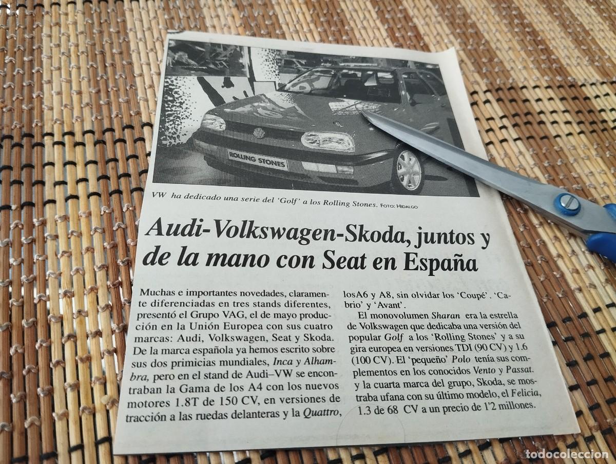 Coches y Motocicletas: COCHE VOLKSWAGEN GOLF ROLLING STONES ANUNCIO PUBLICIDAD PERI&Oacute;DICO A&Ntilde;O 1995