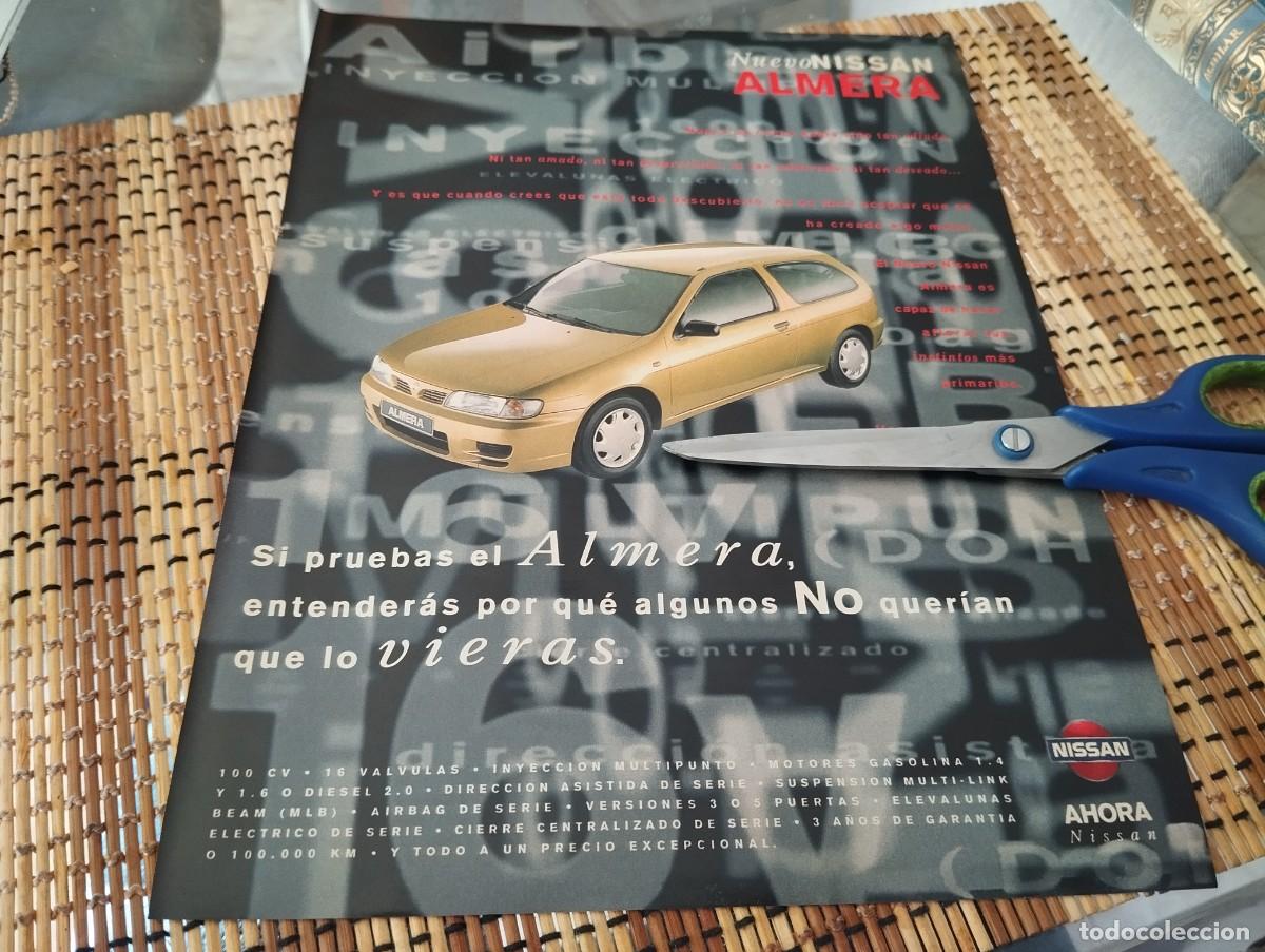 Coches y Motocicletas: COCHE NISSAN ALMERA REVERSO TONICA SCHWEPPES ANUNCIO PUBLICIDAD REVISTA 1995