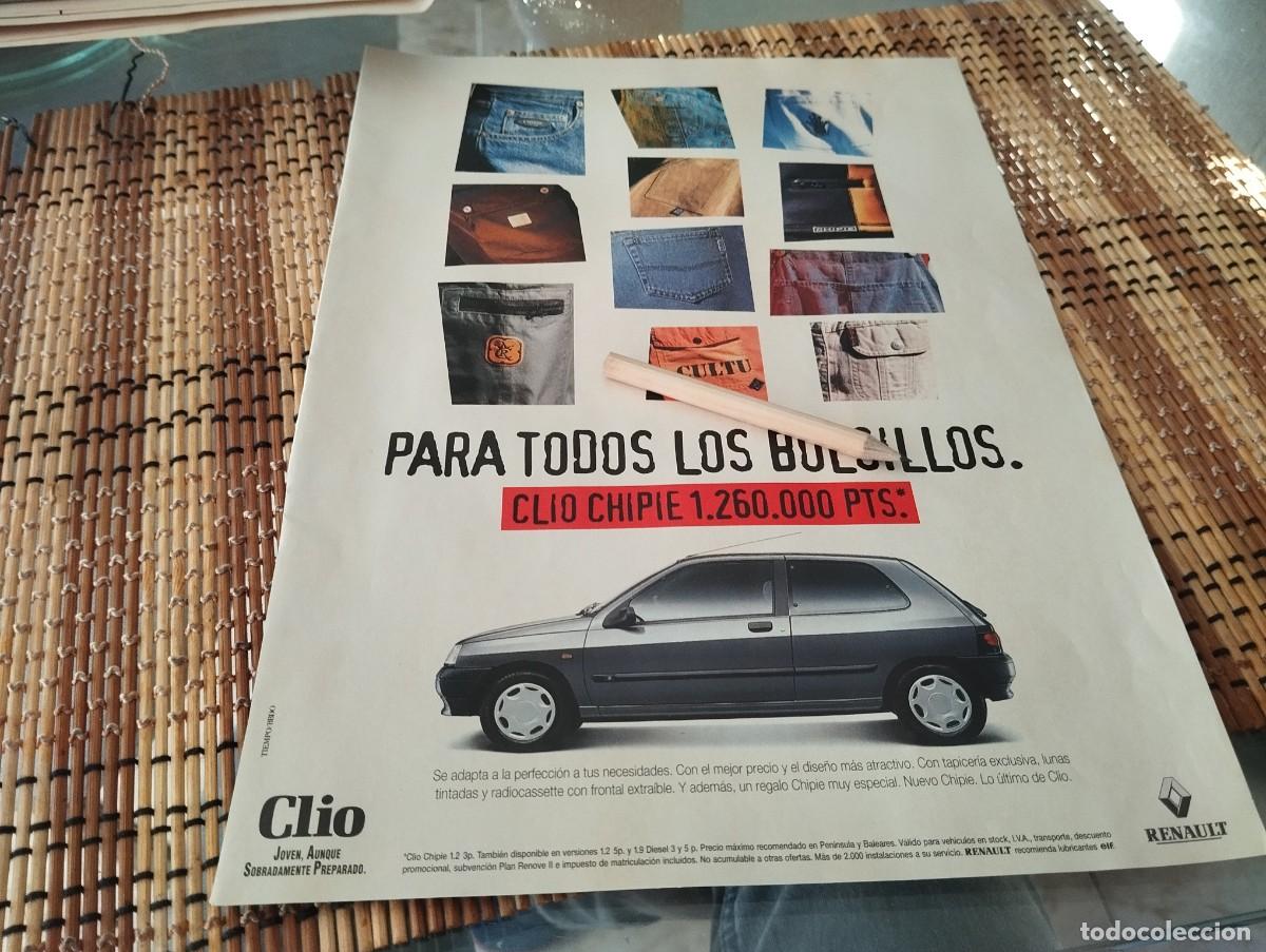 Coches y Motocicletas: COCHE RENAULT CLIO CHIPIE GRAN ANUNCIO PUBLICIDAD REVISTA 1995 BONITO PARA ENMARCAR