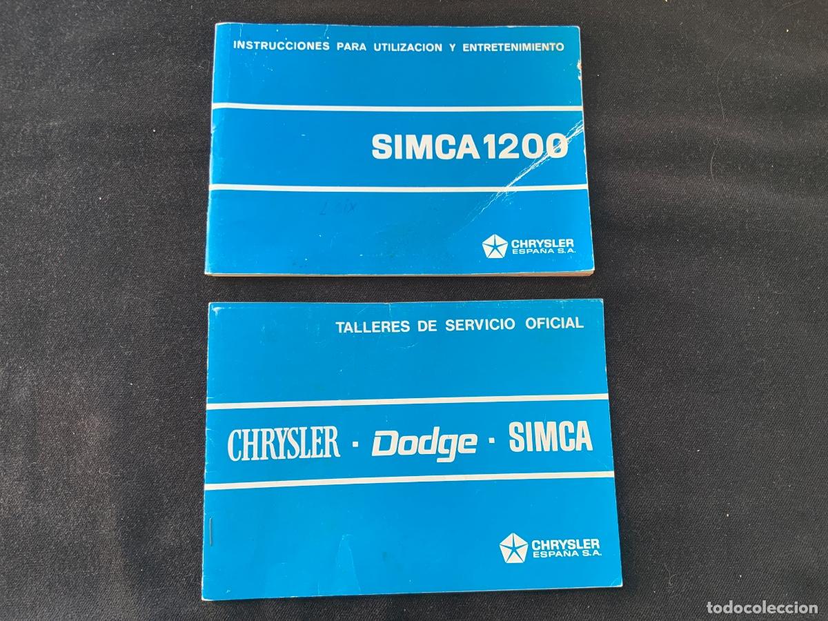 Coches y Motocicletas: Instrucciones utilizacion entretenimiento simca 1200, talleres chrysler, dodge. 1974.