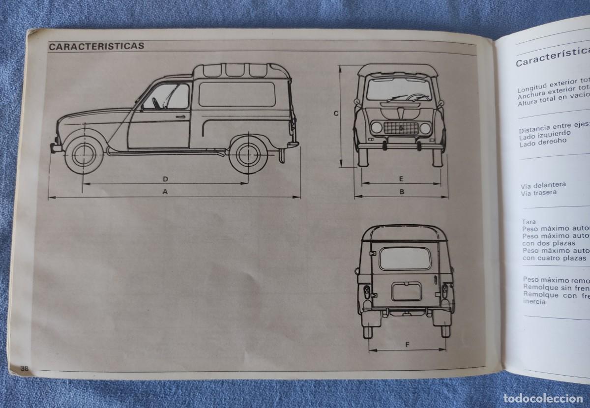 Coches y Motocicletas: MANUAL DE INSTRUCCIONES DE LA RENAULT 4 F A&Ntilde;O 1980