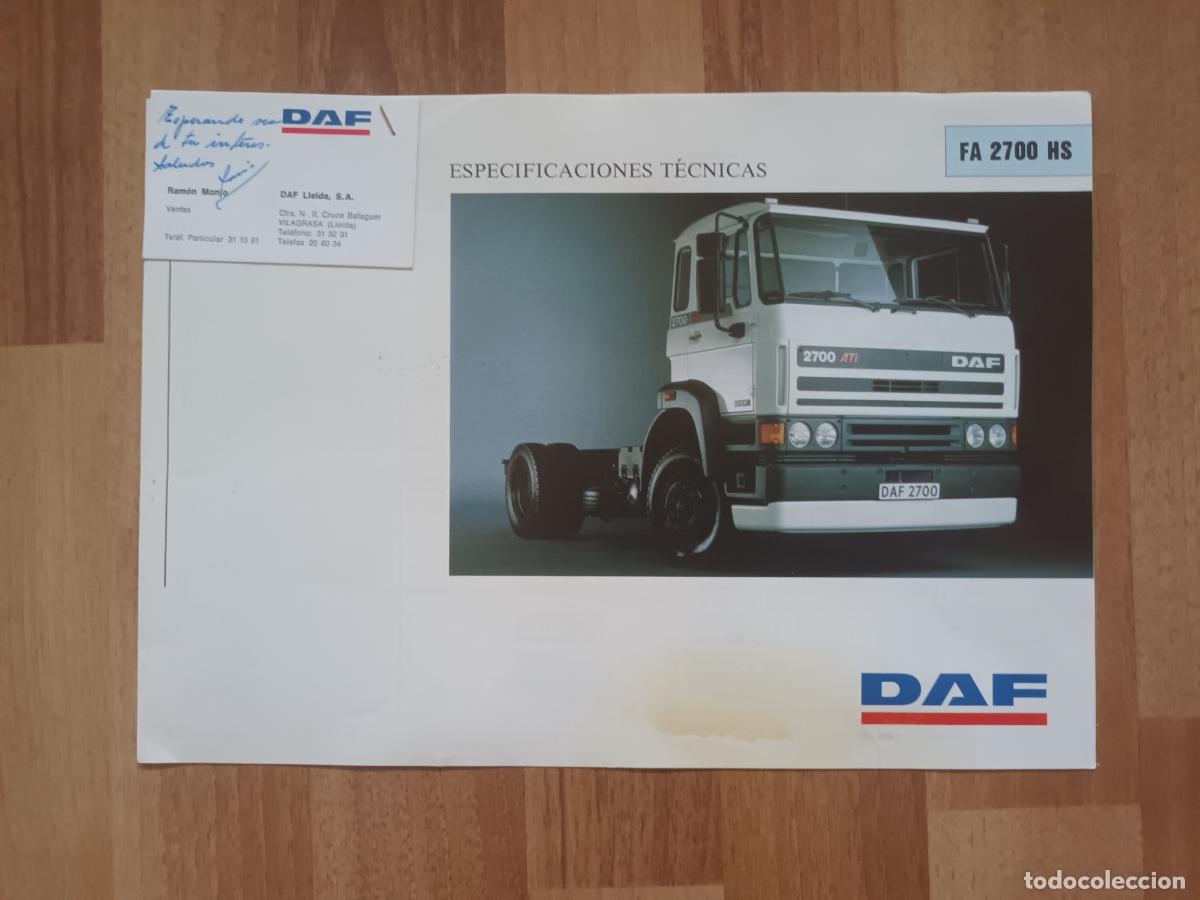 Coches y Motocicletas: CAT&Aacute;LOGO CAMION DAF FA 2700 HS