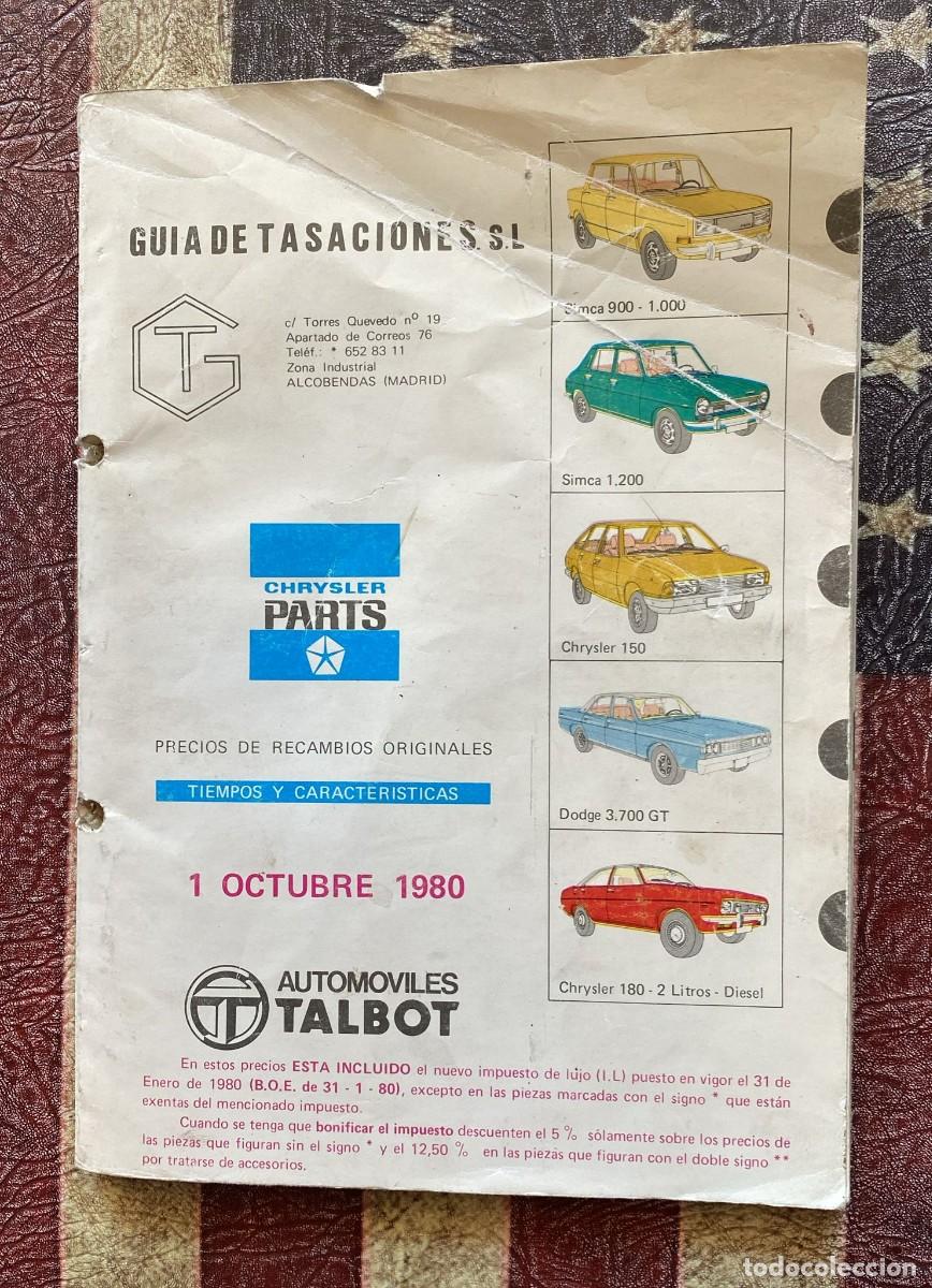 Coches y Motocicletas: Manual despiece Chrysler Octubre 1980