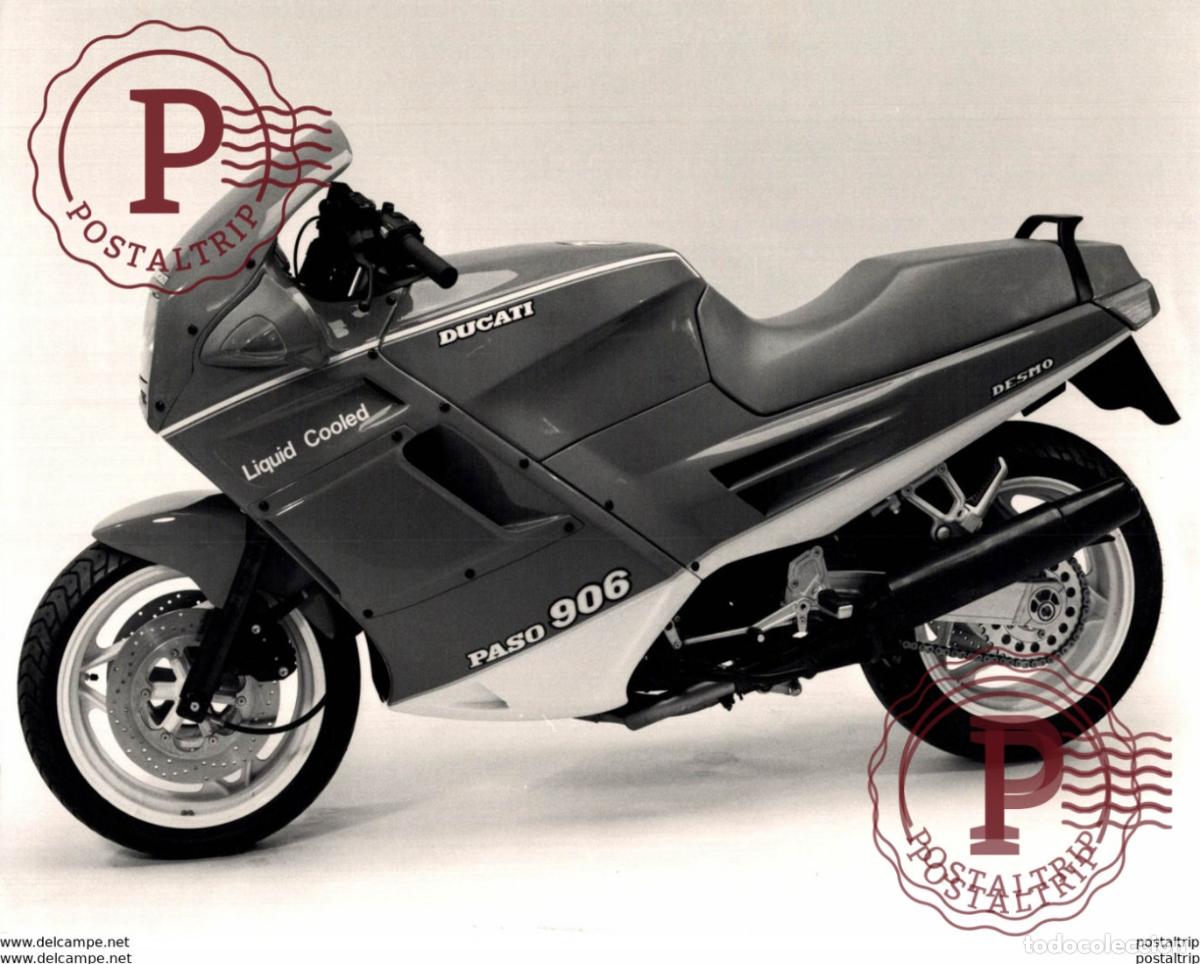 Carros e motociclos: Ducati Paso 906 Desmo +-24cm x 17cm Moto MOTOCROSS MOTORCYCLE Douglas J Jackson archive of motorcyc