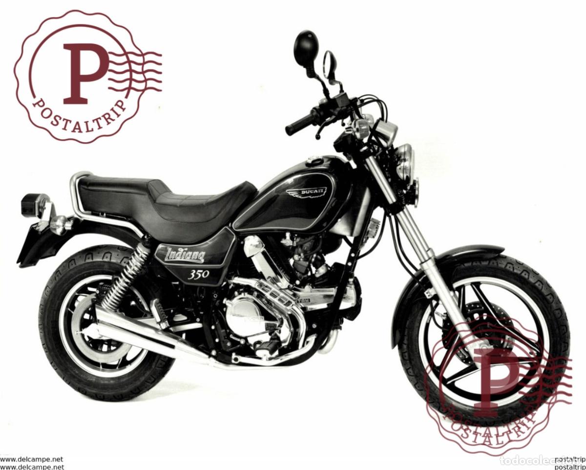 Carros e motociclos: Ducati Indiana350 +-25cm x 20cm Moto MOTOCROSS MOTORCYCLE Douglas J Jackson archive of motorcycles