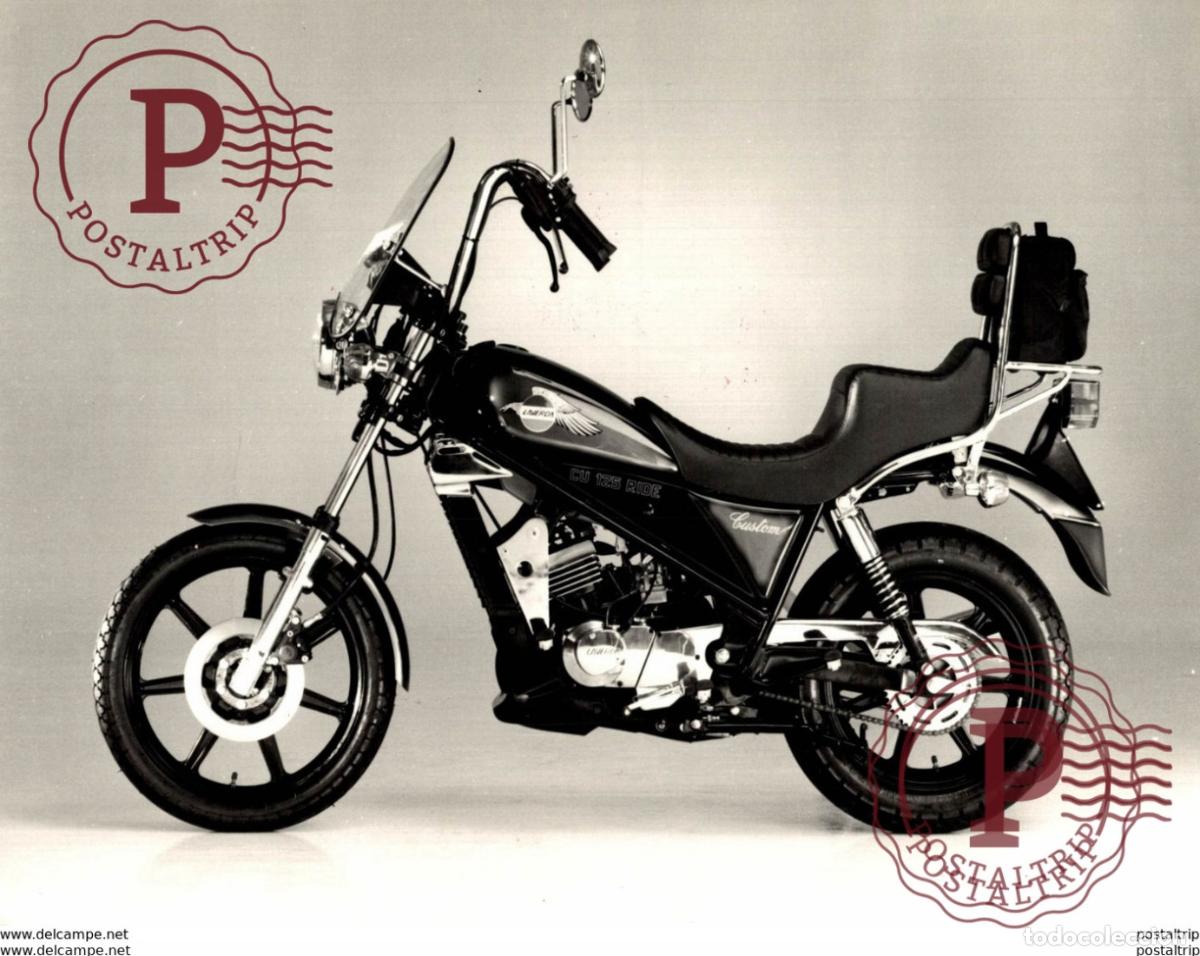 Carros e motociclos: Laverda CU 125 Ride Custom +-25cm x 20cm Moto MOTOCROSS MOTORCYCLE Douglas J Jackson archive of mo