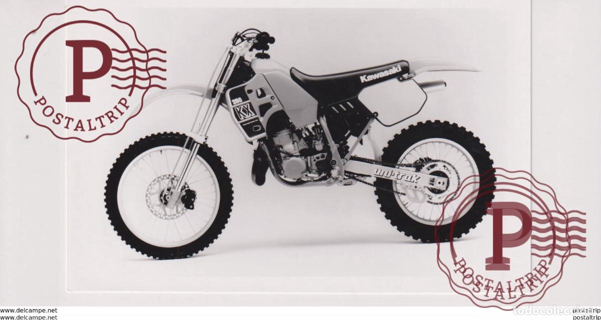 Carros e motociclos: Kawasaki KX250 +-16cm x 10cm Moto MOTOCROSS MOTORCYCLE Douglas J Jackson archive of motorcycles