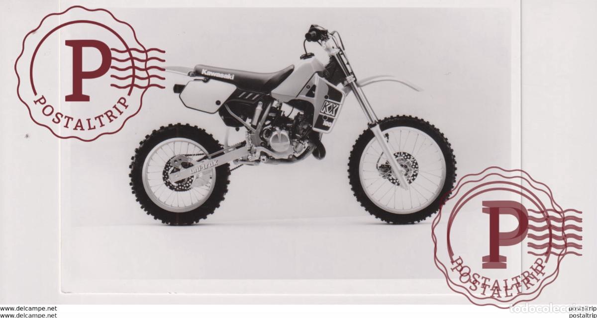 Carros e motociclos: Kawasaki KX100 +-13cm x 10cm Moto MOTOCROSS MOTORCYCLE Douglas J Jackson archive of motorcycles