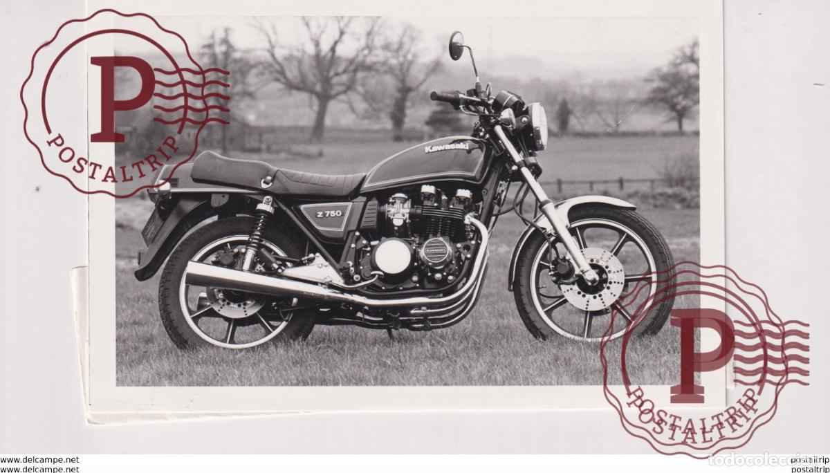 Carros e motociclos: Kawasaki Z750 +-16cm x 10cm Moto MOTOCROSS MOTORCYCLE Douglas J Jackson archive of motorcycles
