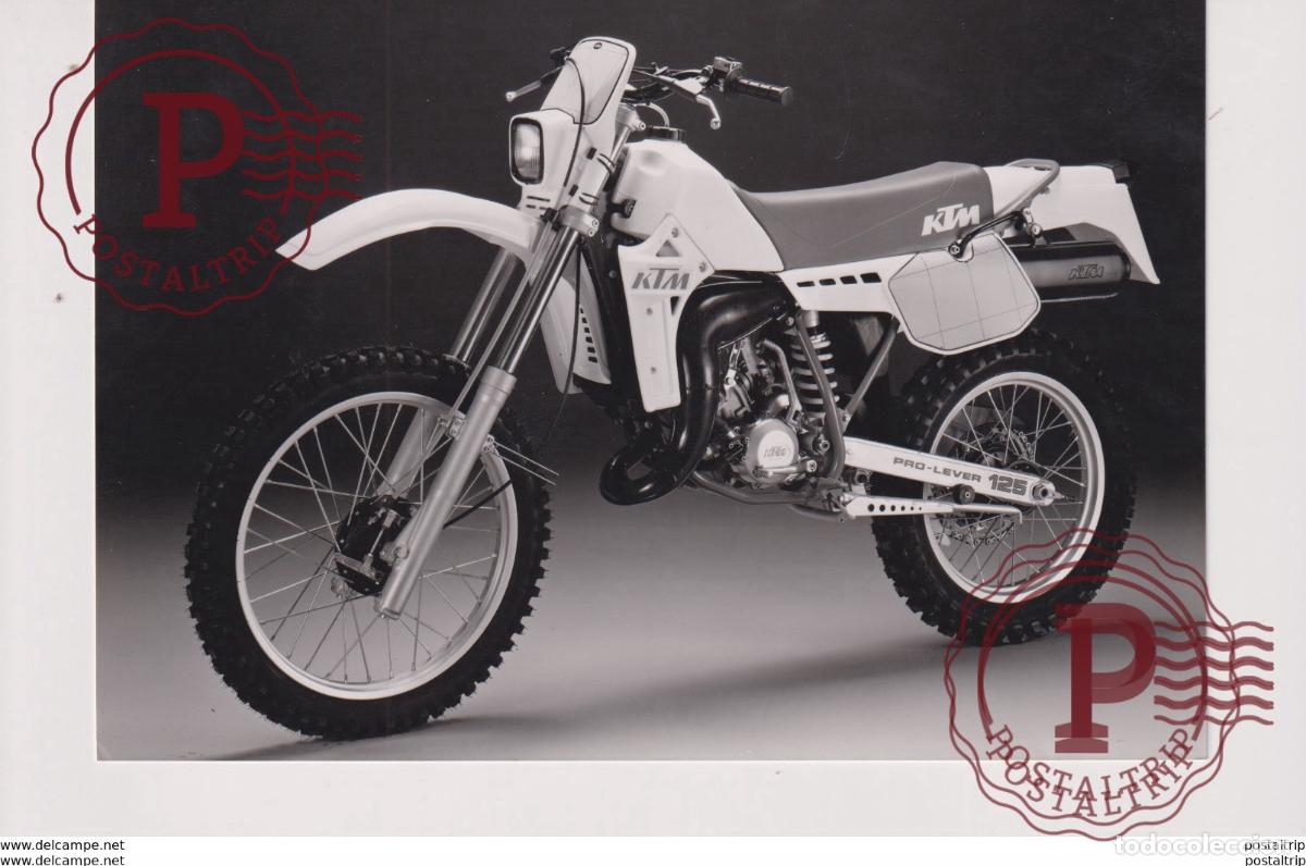Carros e motociclos: KTM Enduro 125 +-18cm x 12cm Moto MOTOCROSS MOTORCYCLE Douglas J Jackson archive of motorcycles
