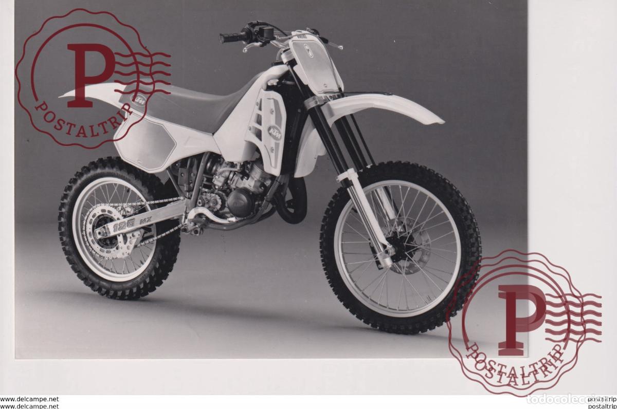 Carros e motociclos: KTM 125 MX +-18cm x 12cm Moto MOTOCROSS MOTORCYCLE Douglas J Jackson archive of motorcycles