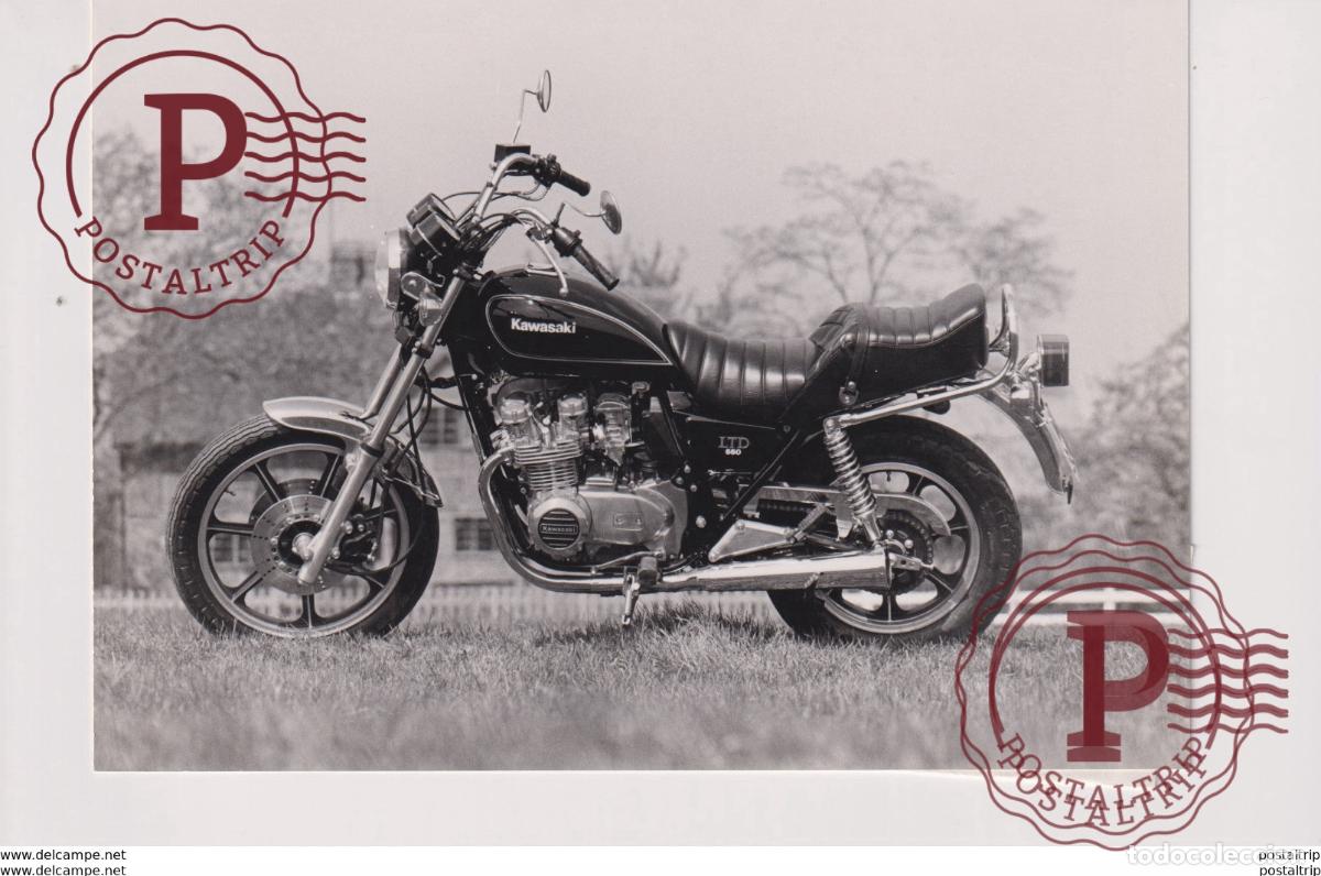 Carros e motociclos: Kawasaki LTD650 +-18cm x 13cm Moto MOTOCROSS MOTORCYCLE Douglas J Jackson archive of motorcycles