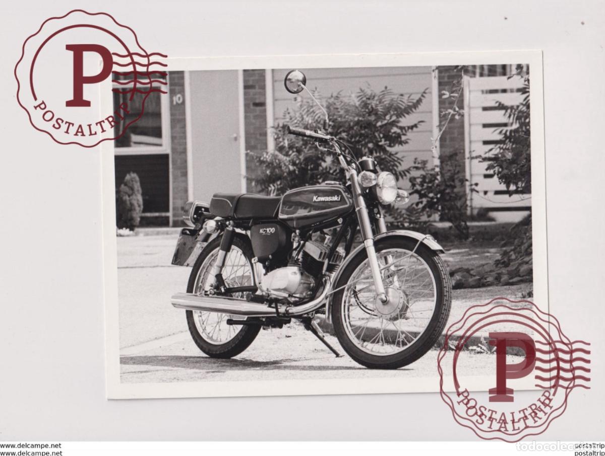 Cars and Motorcycles: Kawasaki KC 100 +-21cm x 16cm Moto MOTOCROSS MOTORCYCLE Douglas J Jackson archive of motorcycles