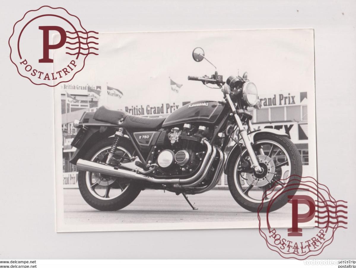 Cars and Motorcycles: Kawasaki z750+-21cm x 16cm Moto MOTOCROSS MOTORCYCLE Douglas J Jackson archive of motorcycles