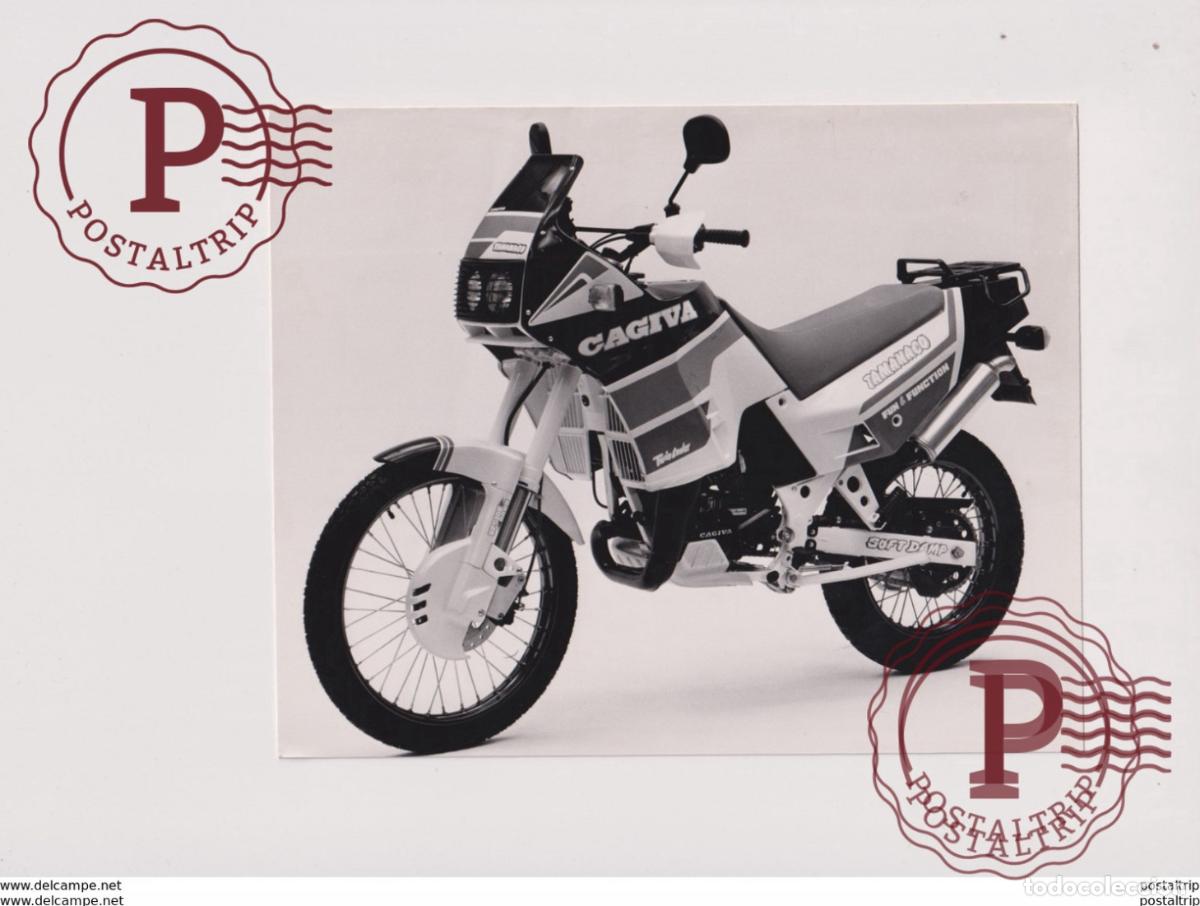 Cars and Motorcycles: Cagiva Tamanaco +-21cm x 15cm Moto MOTOCROSS MOTORCYCLE Douglas J Jackson archive of motorcycles
