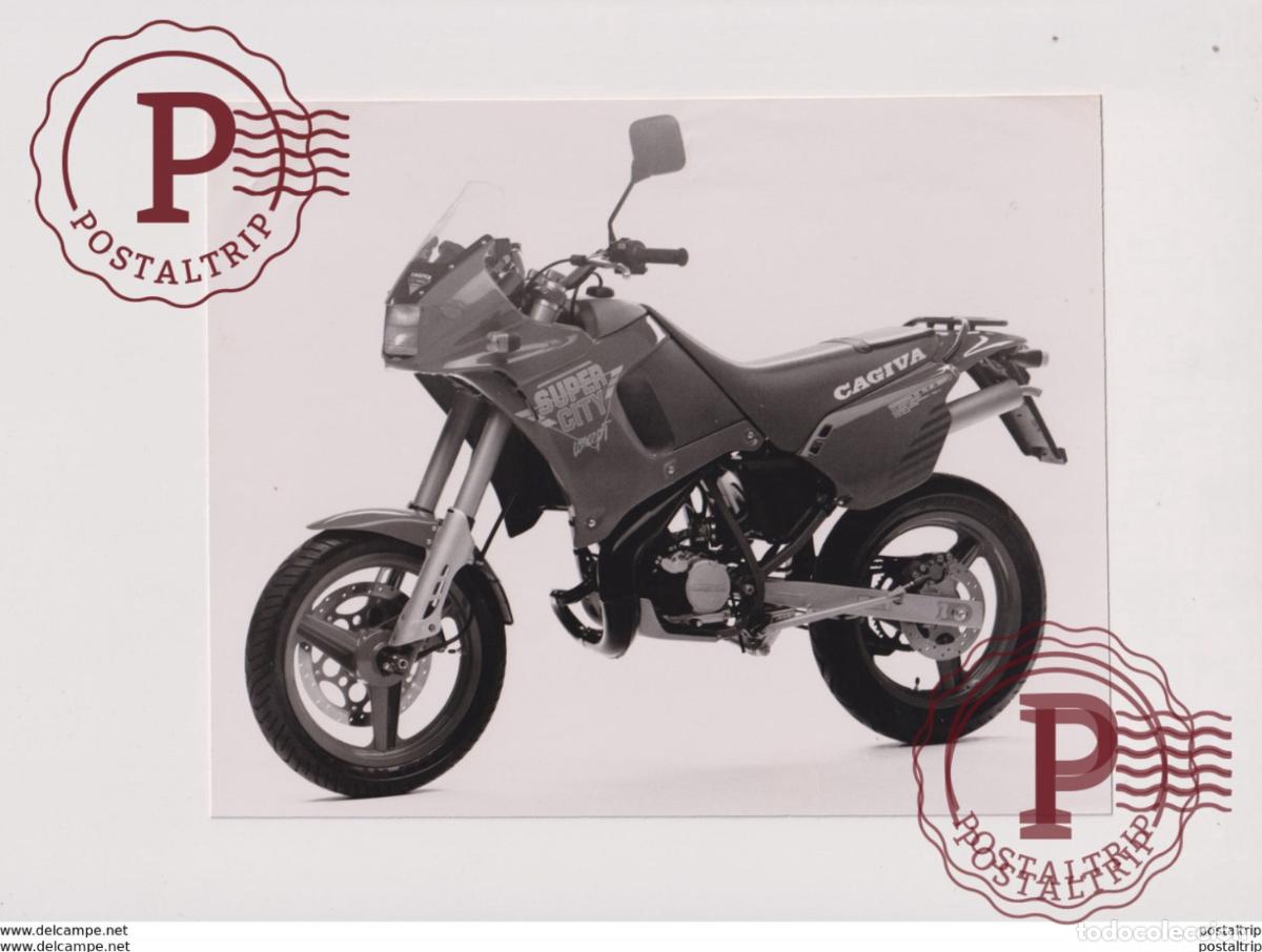 Cars and Motorcycles: Cagiva Super city +-21cm x 15cm Moto MOTOCROSS MOTORCYCLE Douglas J Jackson archive of motorcycles
