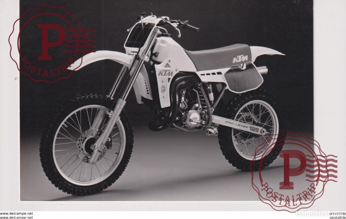 Autos und Motorr&auml;der: KTM 125MX +-18cm x 10cm Moto MOTOCROSS MOTORCYCLE Douglas J Jackson archive of motorcycles