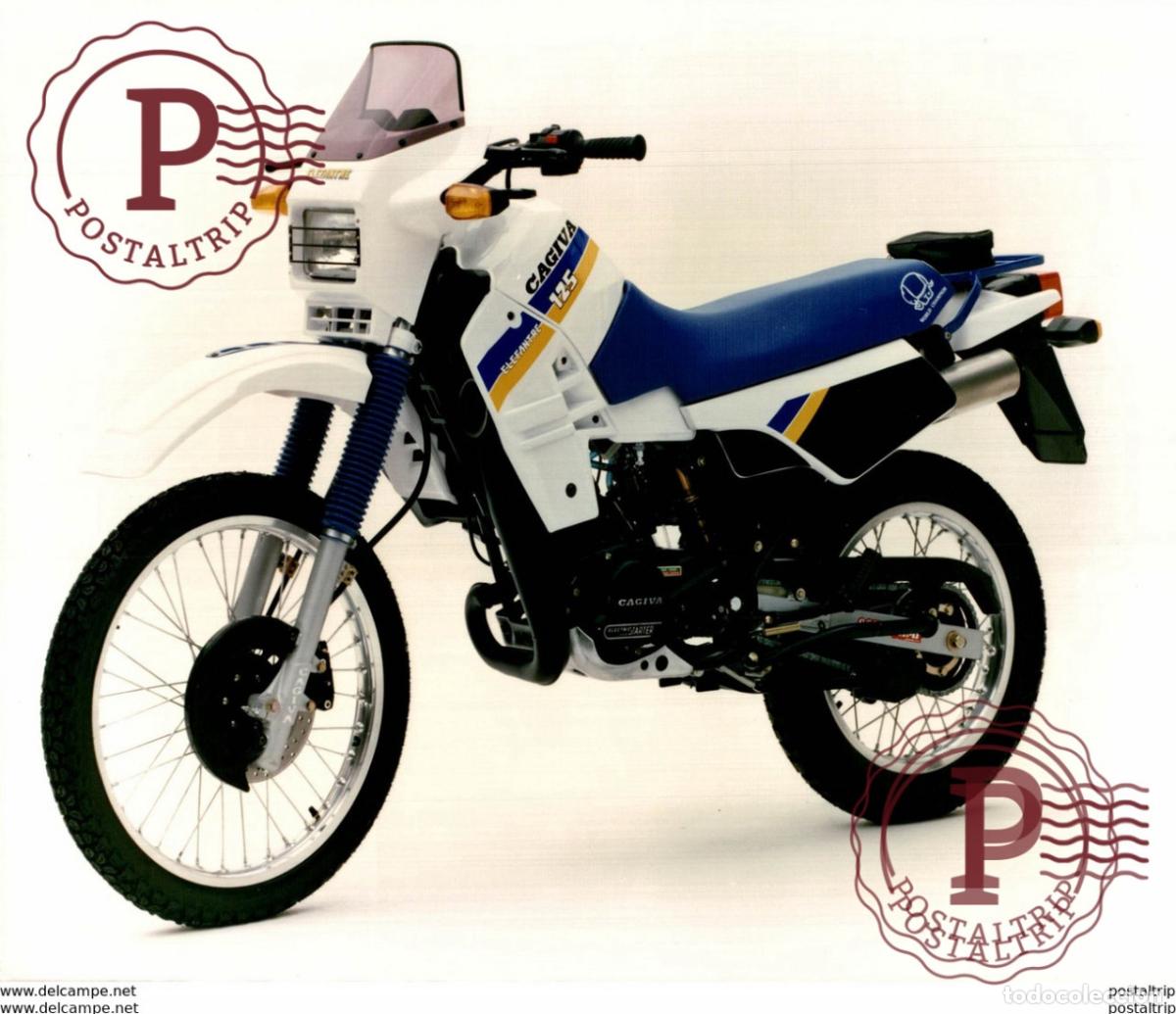 Carros e motociclos: Cagiva Elefantre 125 +-25cm x 20cm Moto MOTOCROSS MOTORCYCLE Douglas J Jackson archive of motorcycl
