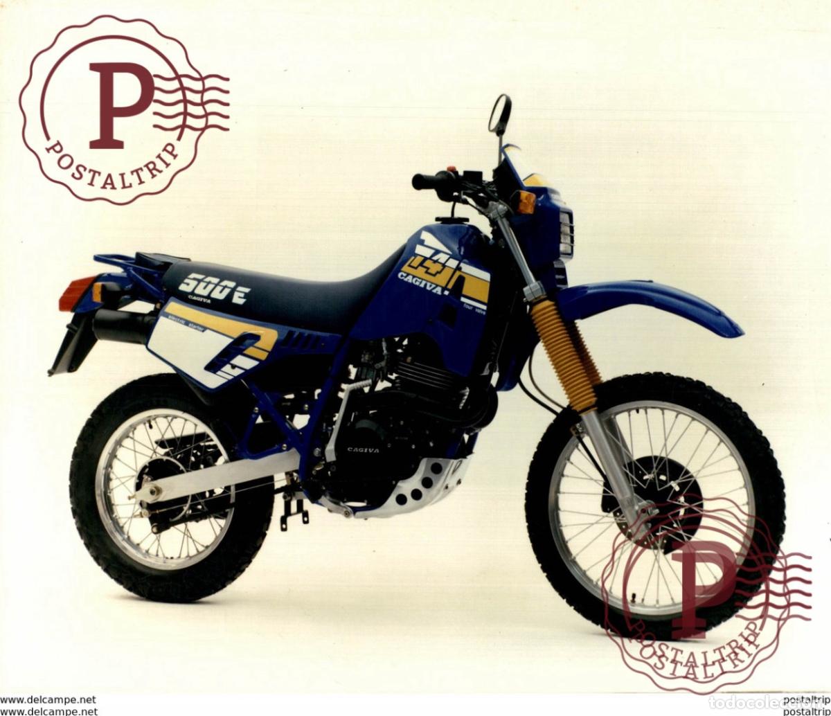 Carros e motociclos: Cagiva 500E +-25cm x 20cm Moto MOTOCROSS MOTORCYCLE Douglas J Jackson archive of motorcycles