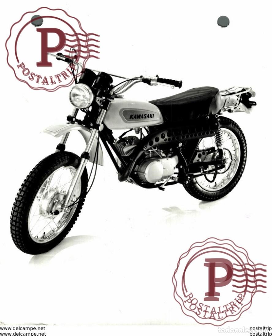 Carros e motociclos: Kawaski F6125cc +-10cm x 14cm Perforada Moto MOTOCROSS MOTORCYCLE Douglas J Jackson archive of m