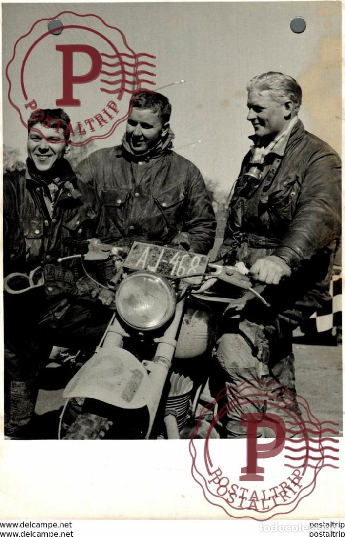 Carros e motociclos: Cross +-12cm x 16cm Perforada Moto MOTOCROSS MOTORCYCLE Douglas J Jackson archive of motorcycles
