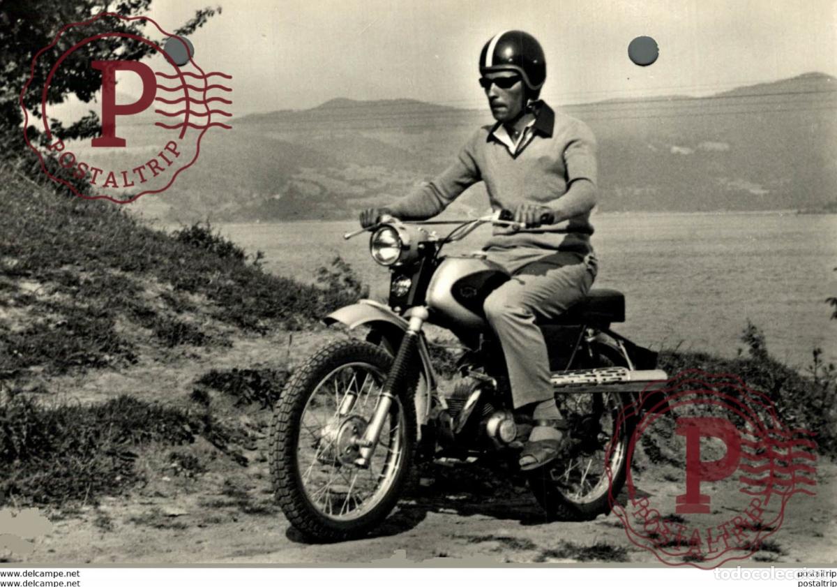 Carros e motociclos: Jawa 90 Cross +-14cm x 9cm Perforada Moto MOTOCROSS MOTORCYCLE Douglas J Jackson archive of mot