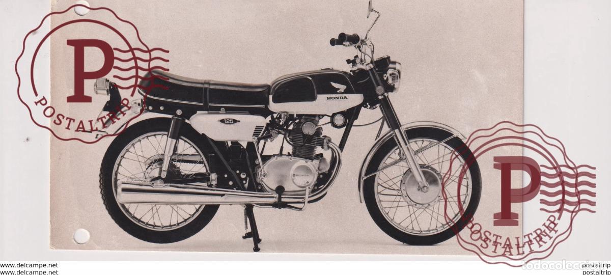 Coches y Motocicletas: Honda +-15cm x 8cm Perforada Moto MOTOCROSS MOTORCYCLE Douglas J Jackson archive of motorcycles