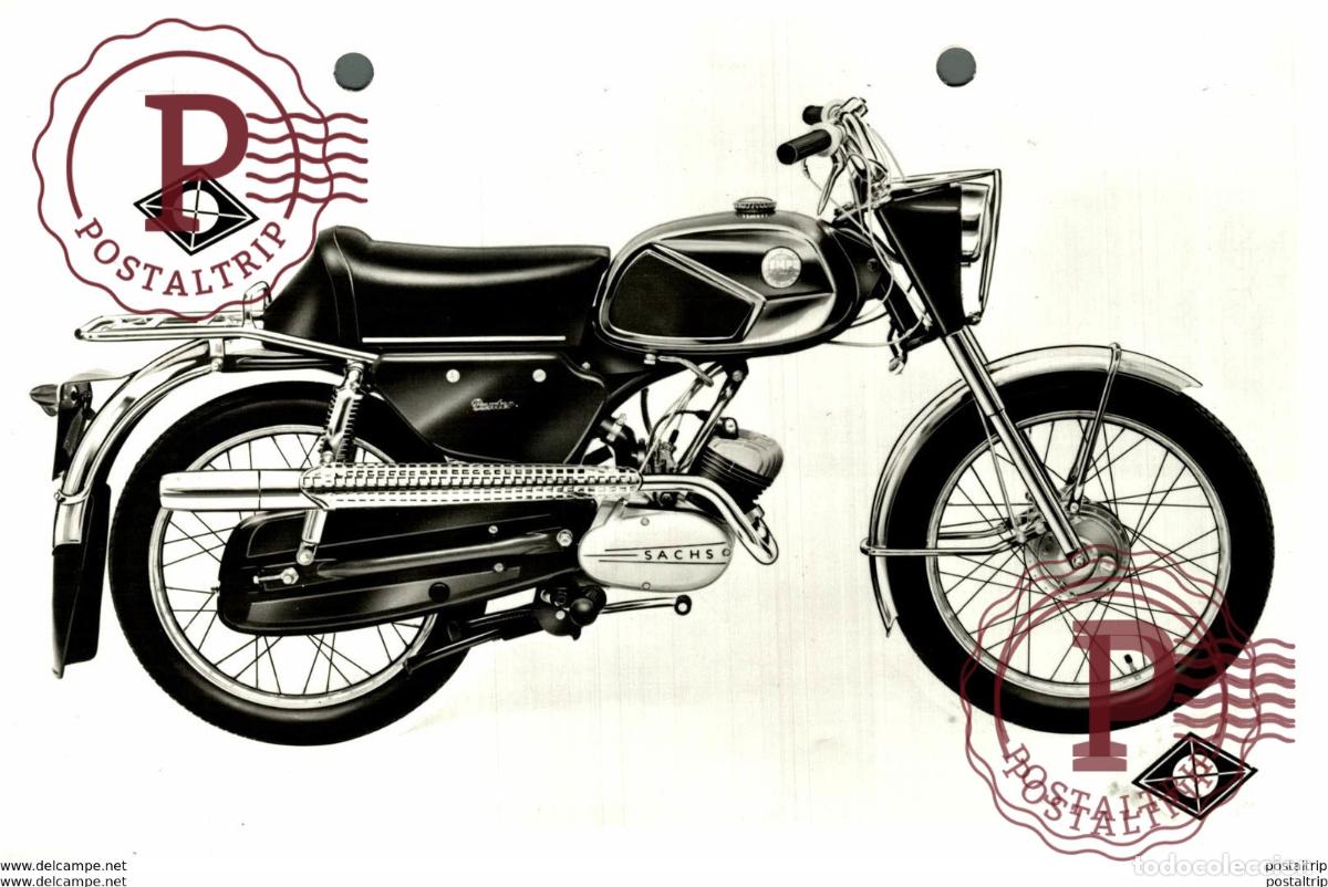 Coches y Motocicletas: Sachs Panter 350 +-16cm x 11cm Perforada Moto MOTOCROSS MOTORCYCLE Douglas J Jackson archive of