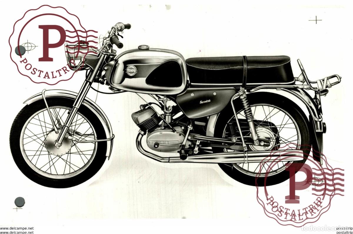 Coches y Motocicletas: Tempo Sprint 820 +-16cm x 11cm Perforada Moto MOTOCROSS MOTORCYCLE Douglas J Jackson archive of