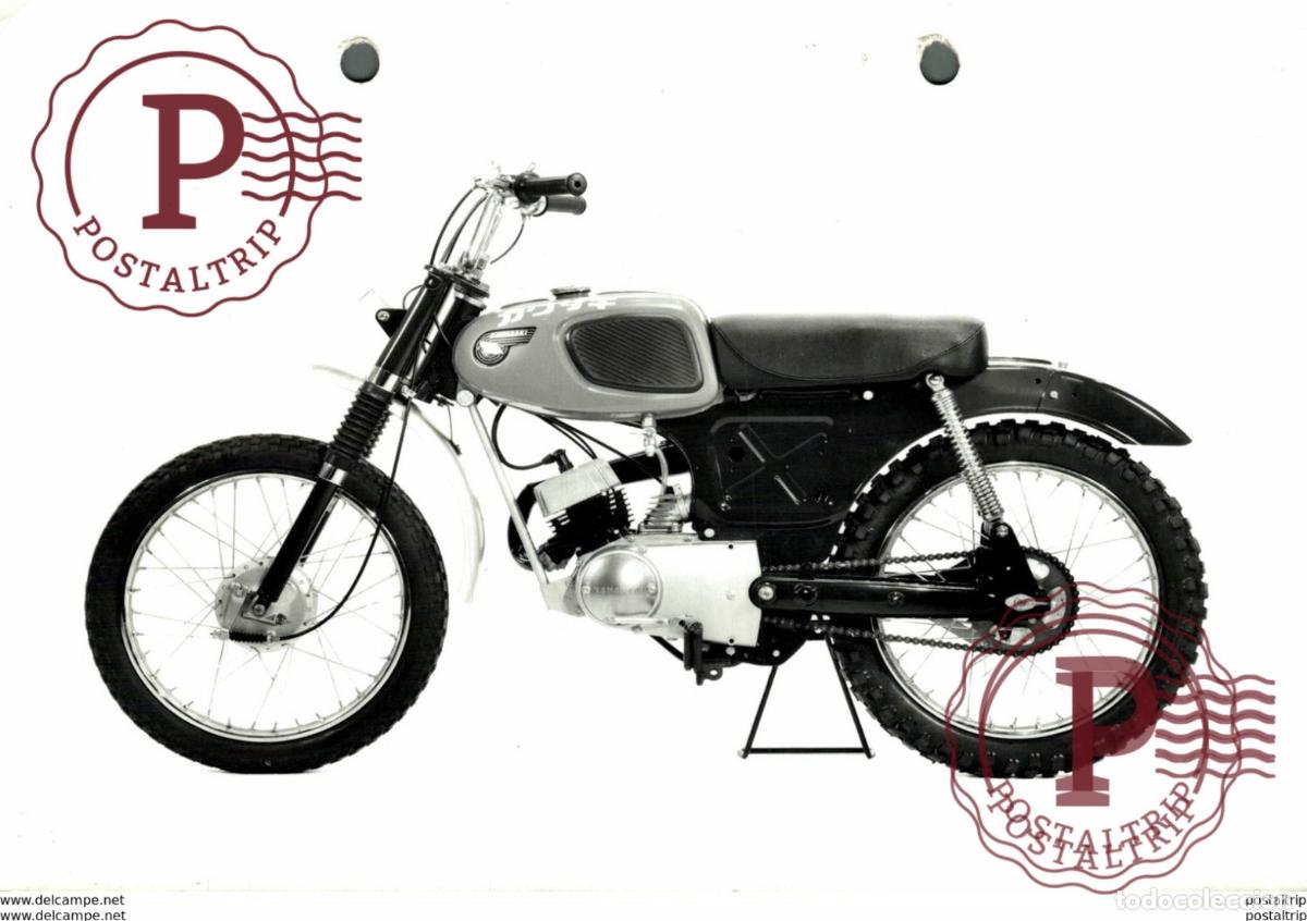 Coches y Motocicletas: Kawasaki 90 JIM +-17cm x 11cm Perforada Moto MOTOCROSS MOTORCYCLE Douglas J Jackson archive of m