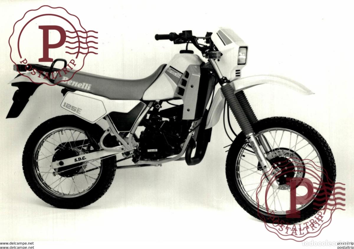 Coches y Motocicletas: BENELLI 125E +-18cm x 12cm Moto MOTOCROSS MOTORCYCLE Douglas J Jackson archive of motorcycles