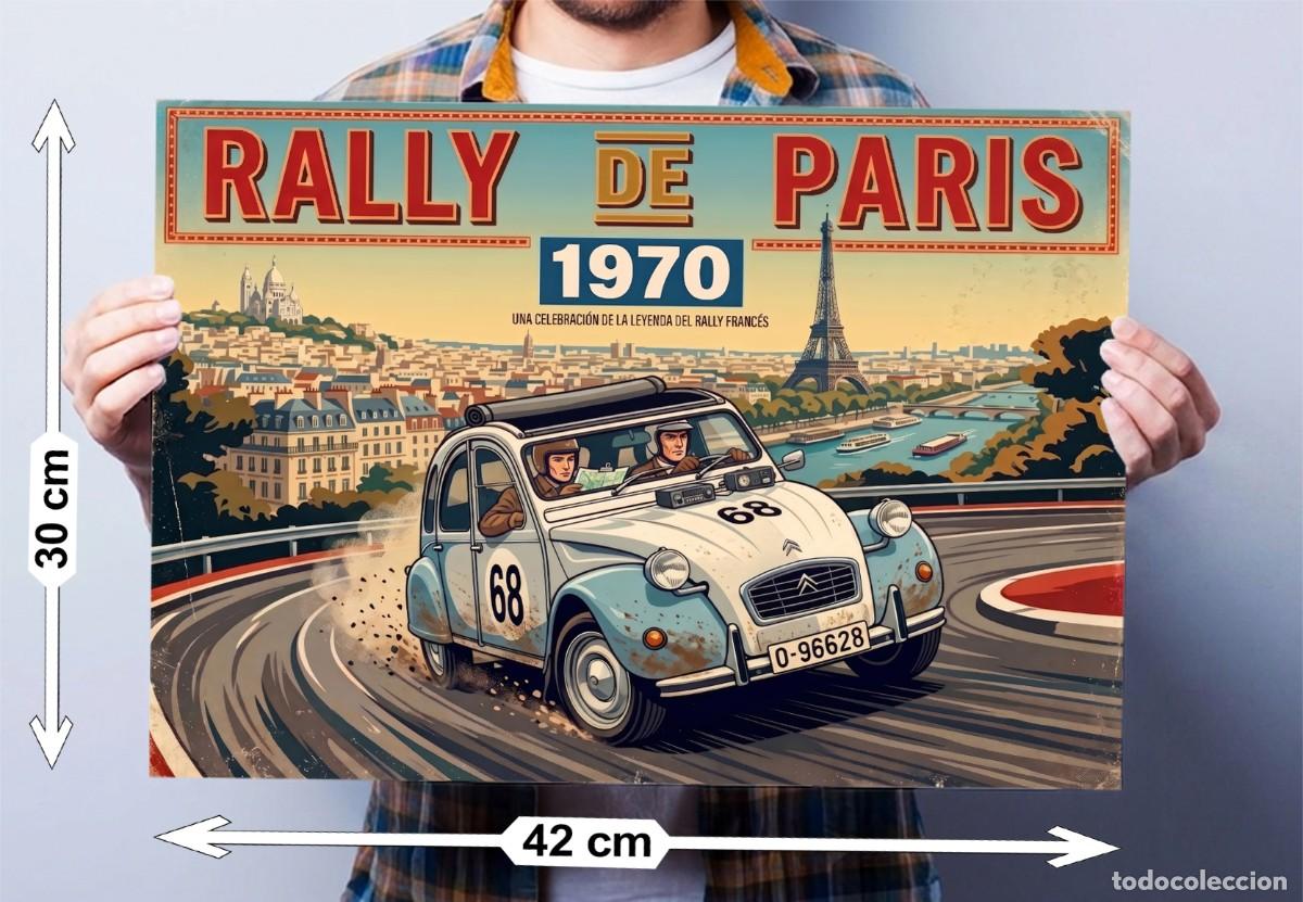Coches y Motocicletas: Poster Citroen 2cv Rally - tama&ntilde;o Din A3 (42x30 cm)