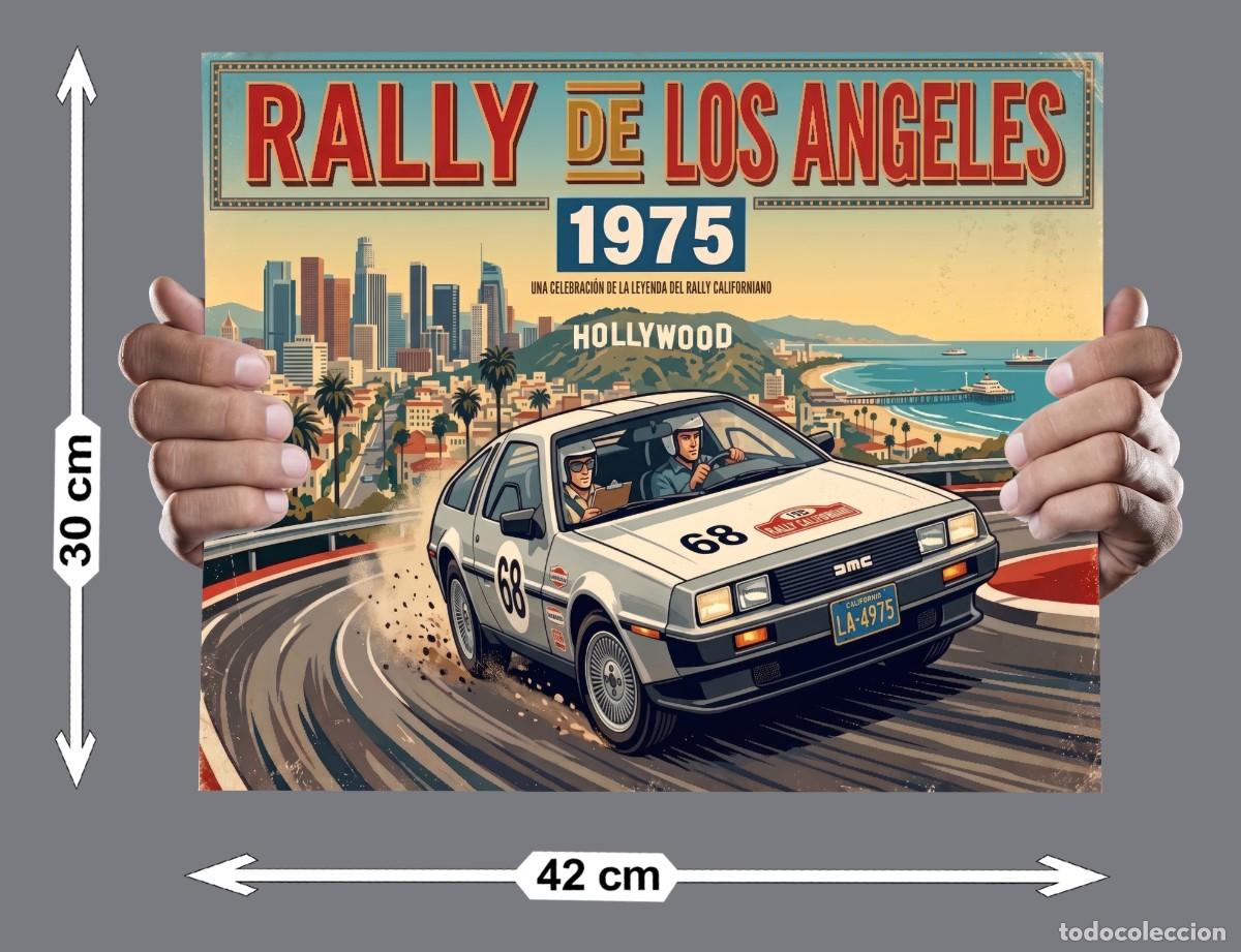 Coches y Motocicletas: Poster DeLorean DMC-12 Rally - tama&ntilde;o Din A3 (42x30 cm)
