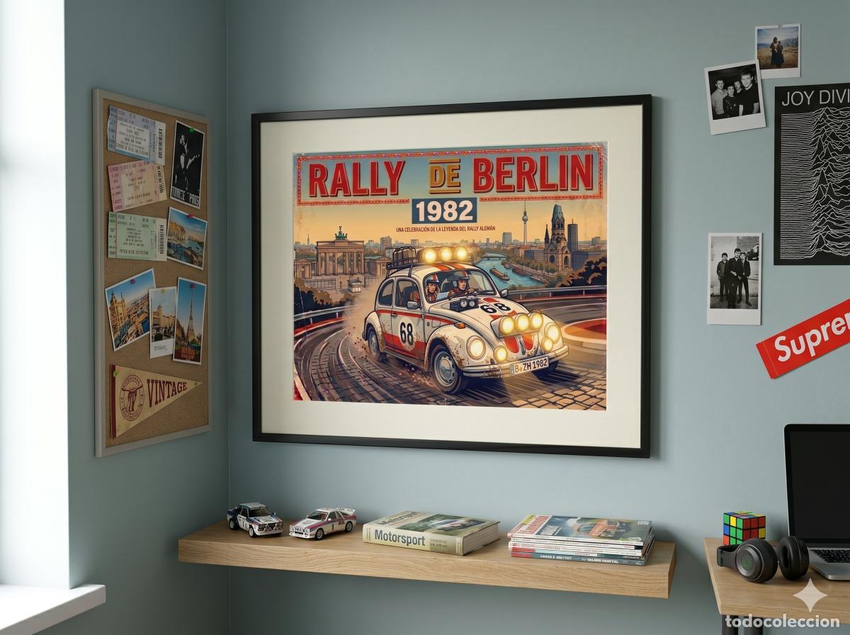 Coches y Motocicletas: Poster Volkswagen Beetle &rdquo;Escarabajo&rdquo; Rally - tama&ntilde;o Din A3 (42x30 cm)