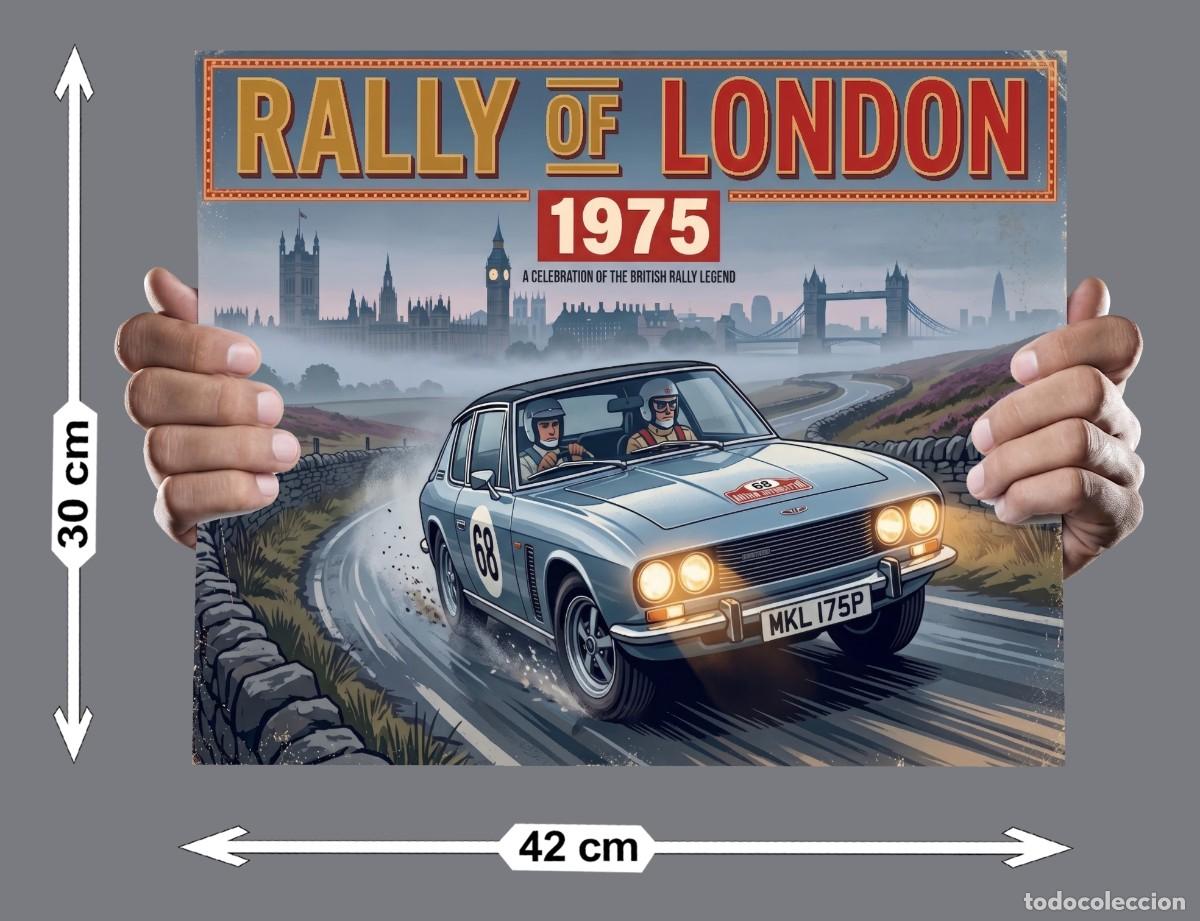 Voitures et Motocyclettes: Poster Jensen Interceptor Rally - tama&ntilde;o Din A3 (42x30 cm)