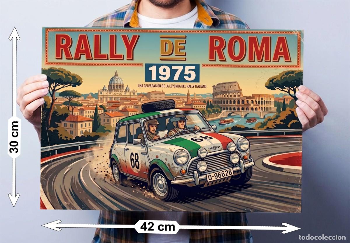Voitures et Motocyclettes: Poster Morris Mini Rally - tama&ntilde;o Din A3 (42x30 cm)