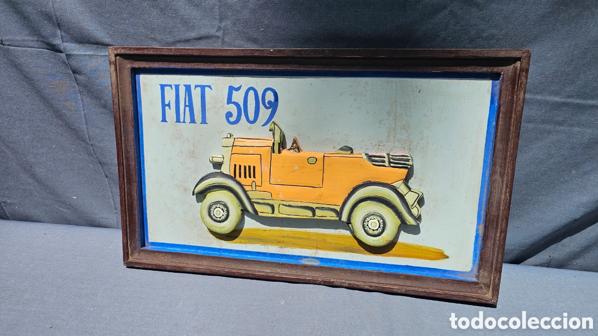 Coches y Motocicletas: Cuadro de madera coche en relieve Fiat 509