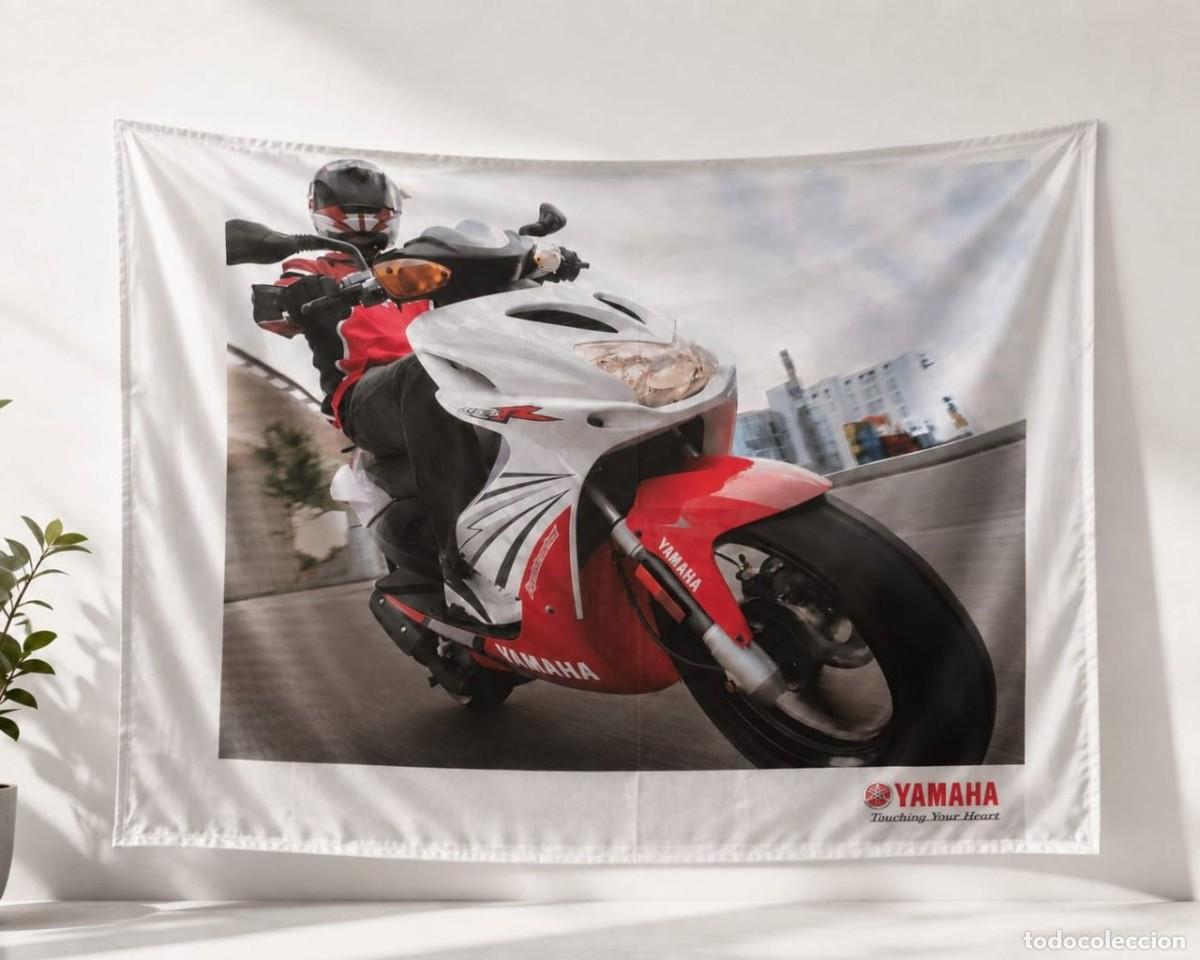 Coches y Motocicletas: BANNER DISPLAY TEXTIL GRANDE PUBLICIDAD MOTO YAMAHA LONA PUBLICITARIA BACKDROP MOTOS CARRERAS